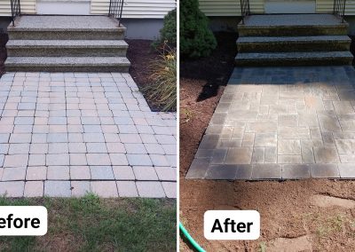 Stone Walkway, Steps, Retaining Wall Restoration Project in East Longmeadow, MA