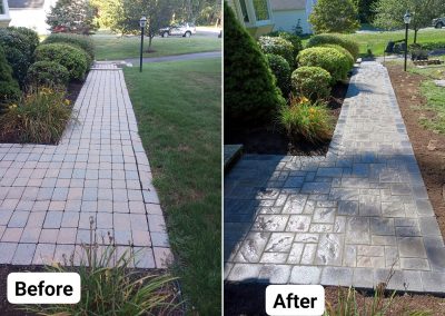 Stone Walkway, Steps, Retaining Wall Restoration Project in East Longmeadow, MA